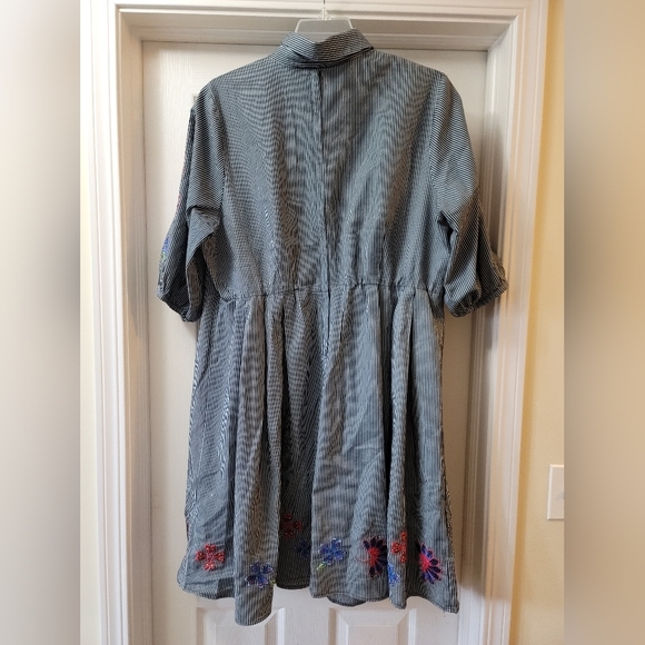 Eloquii Studio Embroidered Shirt Dress,‎ Sz 18 - Picture 6 of 7